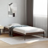 VidaXL Cadru de pat, stejar maro, 75x190 cm, lemn prelucrat și metal 845060
