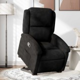 VidaXL Fotoliu rabatabil cu ridicare, negru, catifea 3204306