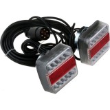 2 x Lumina Led remorca ,Lumini de frana stanga dreapta Bus Van 14 LED magnet 12v