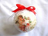 Glob pt craciun cu ingeras ,Decoratiune brad sarbatori iarna 29873