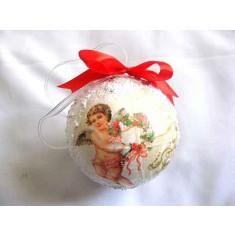 glob pt craciun cu ingeras ,Decoratiune brad sarbatori iarna 29873
