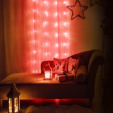 Perdea luminoasă - 48 buc LED-uri roșii - 60 x 120 cm - 2 x AA
