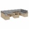 vidaXL Set de canapele pentru grădină 11 pcs Bej 100 x 55 x 73 cm 3357093