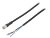 Cablu Conectare M8 4 Pini Omron XS3F-M8PUR4S2M, 2m, IP67, Conector Drept, PUR Negru