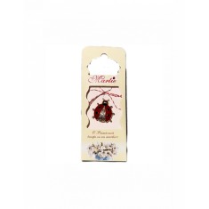 Martisor tip brosa cu model buburuza pentru 1 si 8 martie
