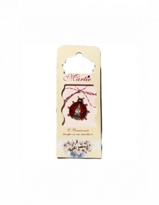 Martisor tip brosa cu model buburuza pentru 1 si 8 martie foto