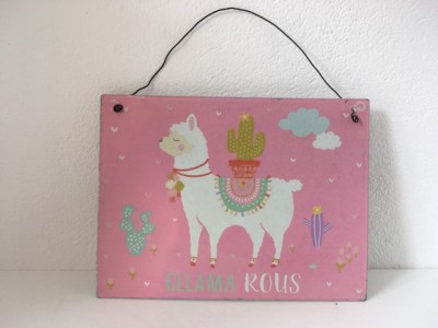 * Placuta tabla cu llama - GLLAMAROUS, 20x15 cm foto