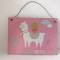 * Placuta tabla cu llama - GLLAMAROUS, 20x15 cm