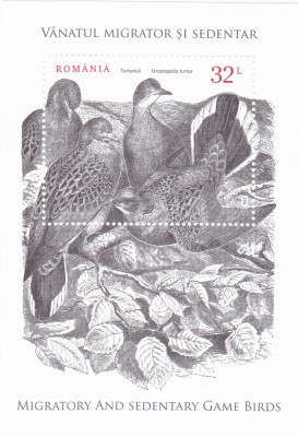 ROMANIA 2022 VANATUL MIGRATOR SI SEDENTAR Colita dantelata LP. 2392a MNH** foto