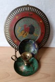 Lot de 3 piese din alama cu email