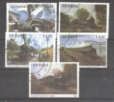 Guyana 1990 Steam locomotives Trains used DE.108 foto