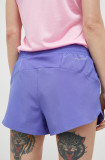 Columbia pantaloni scurți sport Hike femei, culoarea violet, uni, high waist 1991831