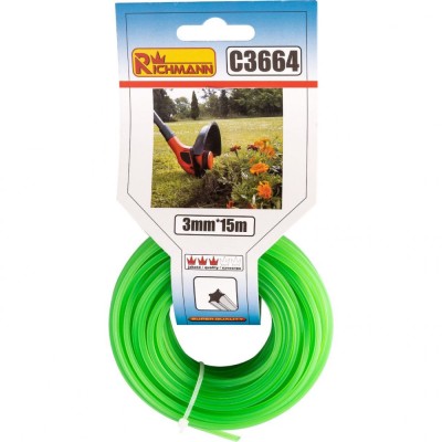 Fir rezerva motocoasa, trimmer, tip stea, 3&amp;nbsp;mm x 15 m, Richmann foto