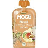 Piure din mere piersici banane si ovaz pentru copii 1 an, eco