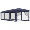 Cort de petrecere cu 8 pereti din plasa, albastru, 3x9 m, HDPE