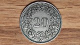 Elvetia - moneda de colectie WW2 raruta - 20 rappen 1944 - impecabila !, Europa