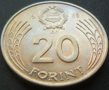 Cumpara ieftin Moneda 20 FORINTI / FORINT - UNGARIA, anul 1989 *cod 1574, Europa