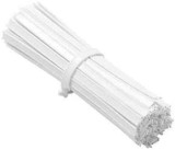 Set de 100 benzi de legat Zitfri, metal/plastic, alb, 10 cm