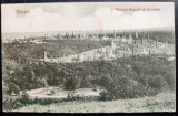 Moreni 1929 - Traseul General al Sondelor - printata, circulata la Arad in 1951, timbru detasat, stampile lizibile