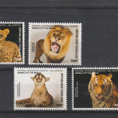 Togo 2016-Fauna,leopard,leu,pantera,tigru,serie 4 valori,MNH,Mi.7929-7932