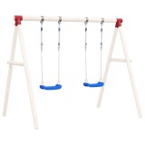 vidaXL Scaune de leagăn cu fr&acirc;nghii 2 buc. albastru 38x16 cm polietenă