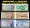 Reproducere Bancnote Malta 1949, Lot 3 Replici Bancnote Vechi, Colectie Numismatica