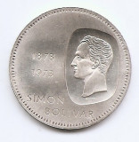 Venezuela 10 Bolivares 1973 - Simon Bolivar, Argint 30g/900, 39 mm, Md4, KM-45, America Centrala si de Sud
