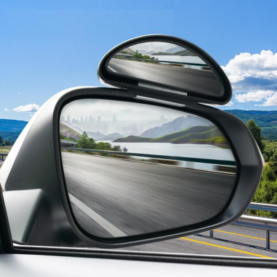 Oglinda suplimentara auto pentru &amp;quot;Unghi Mort&amp;quot;, reglabila, cu prindere pe oglinda exterioara foto