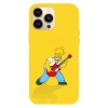 Husa compatibila cu Apple iPhone 14 Plus model Homer Simson Rockstar, Silicon, TPU, Viceversa, Transparent, Carcasa
