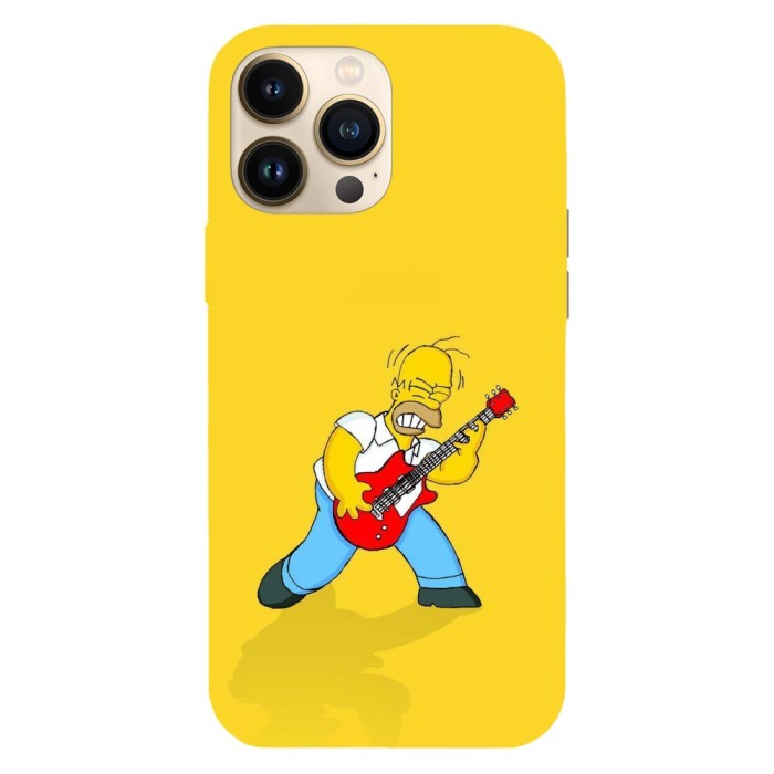 Husa compatibila cu Apple iPhone 14 Plus model Homer Simson Rockstar, Silicon, TPU, Viceversa