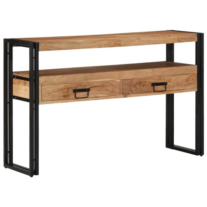 vidaXL Masă de consolă Maro 120 x 33 x 75 cm lemn masiv de acacia