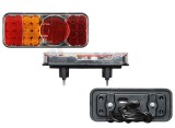 Lampa auto BestAutoVest pentru remorca cu leduri, stanga, 12/24V, 200x85x40mm, cu lumina ceata , 1 buc. Kft Auto, Polcar