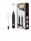 Mixer pentru lapte, acumulator reincarcabil USB, 2 capete, 3 trepte de viteza, Negru