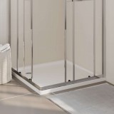 Cadita dus patrata vidaXL, ABS, 90x90 cm, alba - Baza dus moderna, rezistenta