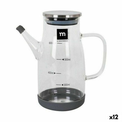 Dispenser pentru Ulei La Mediterr&amp;aacute;nea Oțel inoxidabil Sticlă borosilicată 600 ml (12 Unități) foto