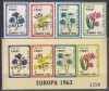 Pabay 1963 - Flori - Europa, Colita LUX NDT pe h&acirc;rtie galbenă numerotată, F. RARA, MNH, Nestampilat