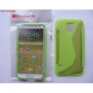 HUSA SILICON S-LINE SAM GALAXY S5 G900 VERDE foto