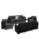 Set mobilier de grădină Nero IV cu 8 locuri, grafit