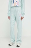 Ellesse pantaloni de trening Sylvana Jog Pant culoarea turcoaz, cu imprimeu, SGV20248