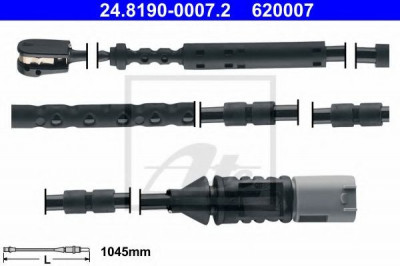 Senzor de avertizare,uzura placute de frana BMW Seria 2 Cupe (F22, F87) (2013 - 2016) ATE 24.8190-0007.2 foto