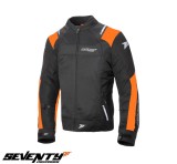 Geaca (jacheta) barbati pentru scuter - motocicleta Racing vara Seventy model SD-JR52 culoare: negru/portocaliu Negru/portocaliu S