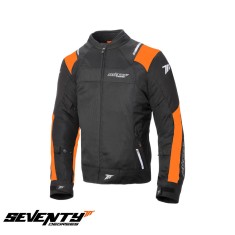 Geaca (jacheta) barbati pentru scuter - motocicleta Racing vara Seventy model SD-JR52 culoare: negru/portocaliu Negru/portocaliu S