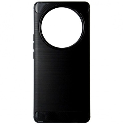Husa tip capac spate Carbon silicon neagra pentru Honor Magic5 Lite foto