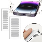 Set 20 Autocolante Plasa Antipraf pentru Difuzor Telefon Salestore.ro&reg;, Impermeabile, 2 Marimi 22x5x0,2/15x5x0,2 mm, Gri