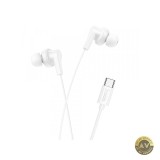 Handsfree USB-C HOCO M114 Alb