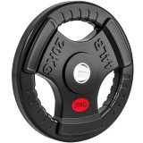SPORTNOW Disc de Greutăți 20 kg cu Orificiu de 5 cm și 3 M&acirc;nere | Aosom Romania
