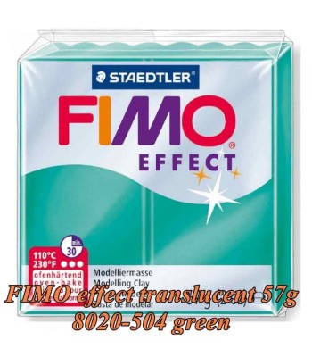 FIMO Effect 57g Translucent Verde acvamarin foto