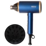 Uscator de par Camry cu ionizare si maner pliabil, 1800 W, Albastru