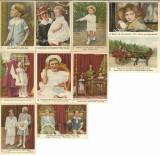NI837 Nos enfants royaux, premi&egrave;re s&eacute;rie, 10 sujets diff&eacute;rents, Editi&eacute; et offert par C&ocirc;te d&rsquo;Or, Le bon chocolat belge, set complet