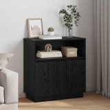 Cumpara ieftin Bufet cu LED Stejar negru 71 x 34.5 x 75 cm Lemn compozit